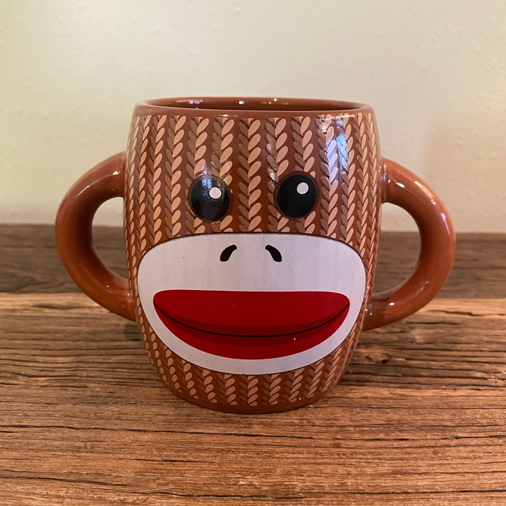 Sock Monkey Coffee Cup Mug
Double Handle - Picture 1 of 7